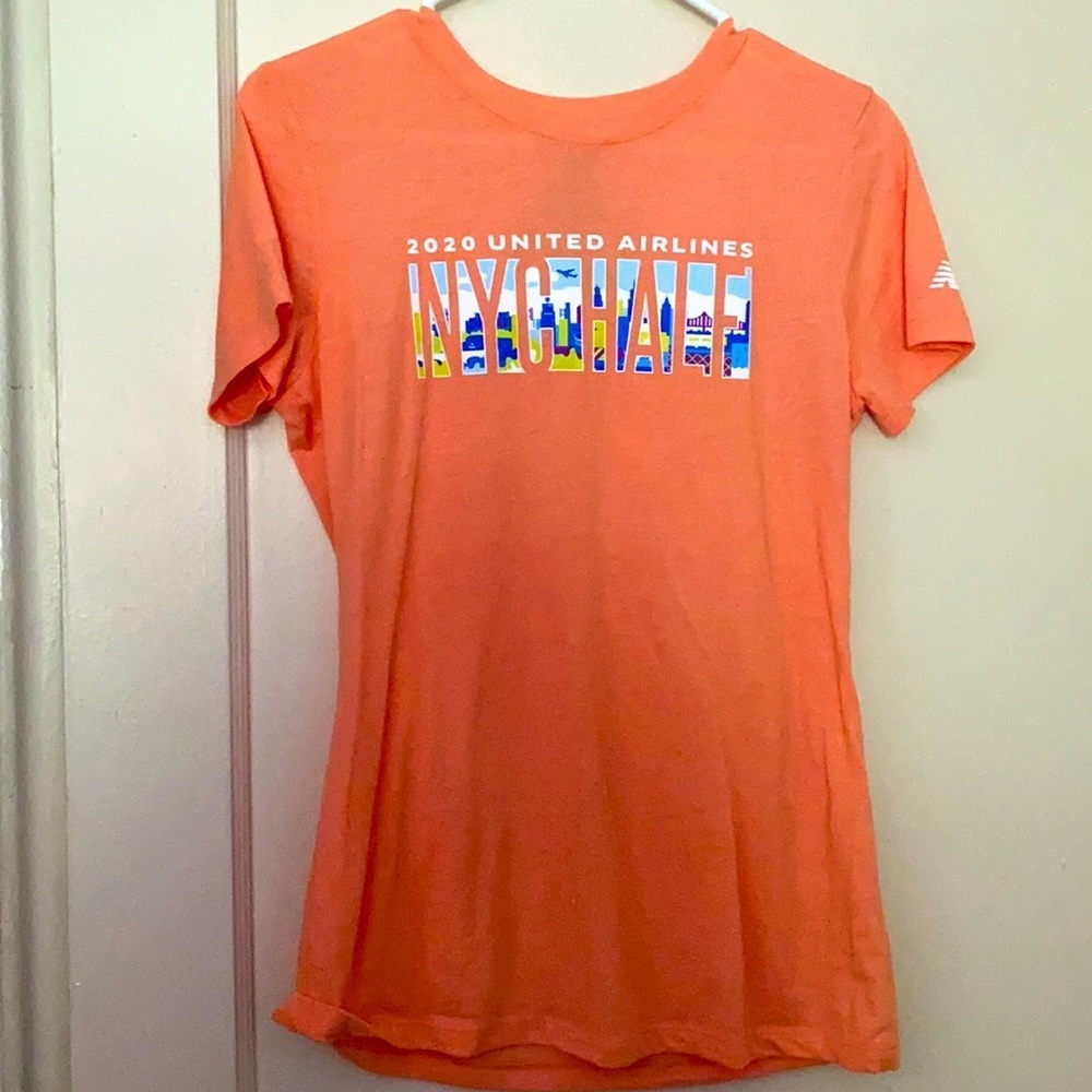 new balance orange half marathon shirt size: M